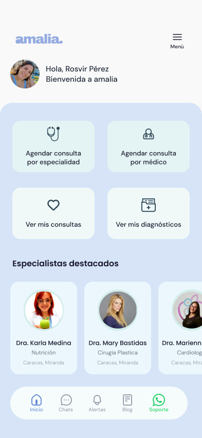 Amalia - Dashboard del Paciente